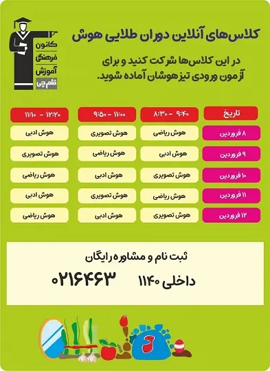کلاس های آنلاین دوران طلایی هوش 